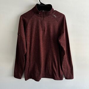 UNRL ELITE QUARTER ZIP II HEATHER BURGUNDY SIZE MEDIUM